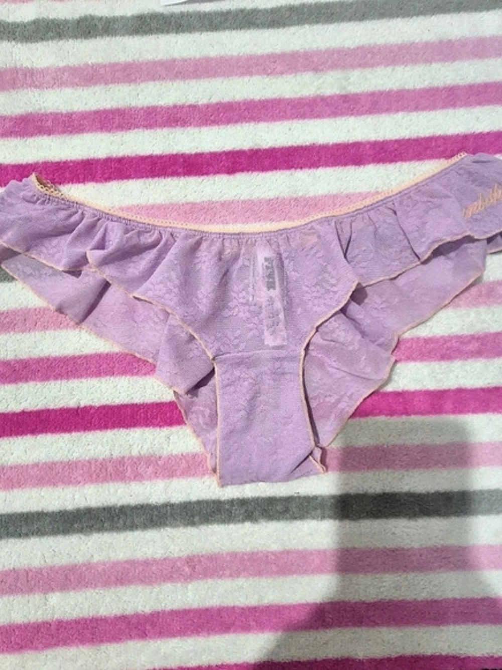 Pink flutter tanga panty
